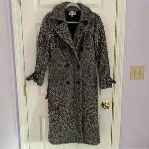 L.L.Bean Signature Women's Tweed Wool Double Breasted Trench Coat